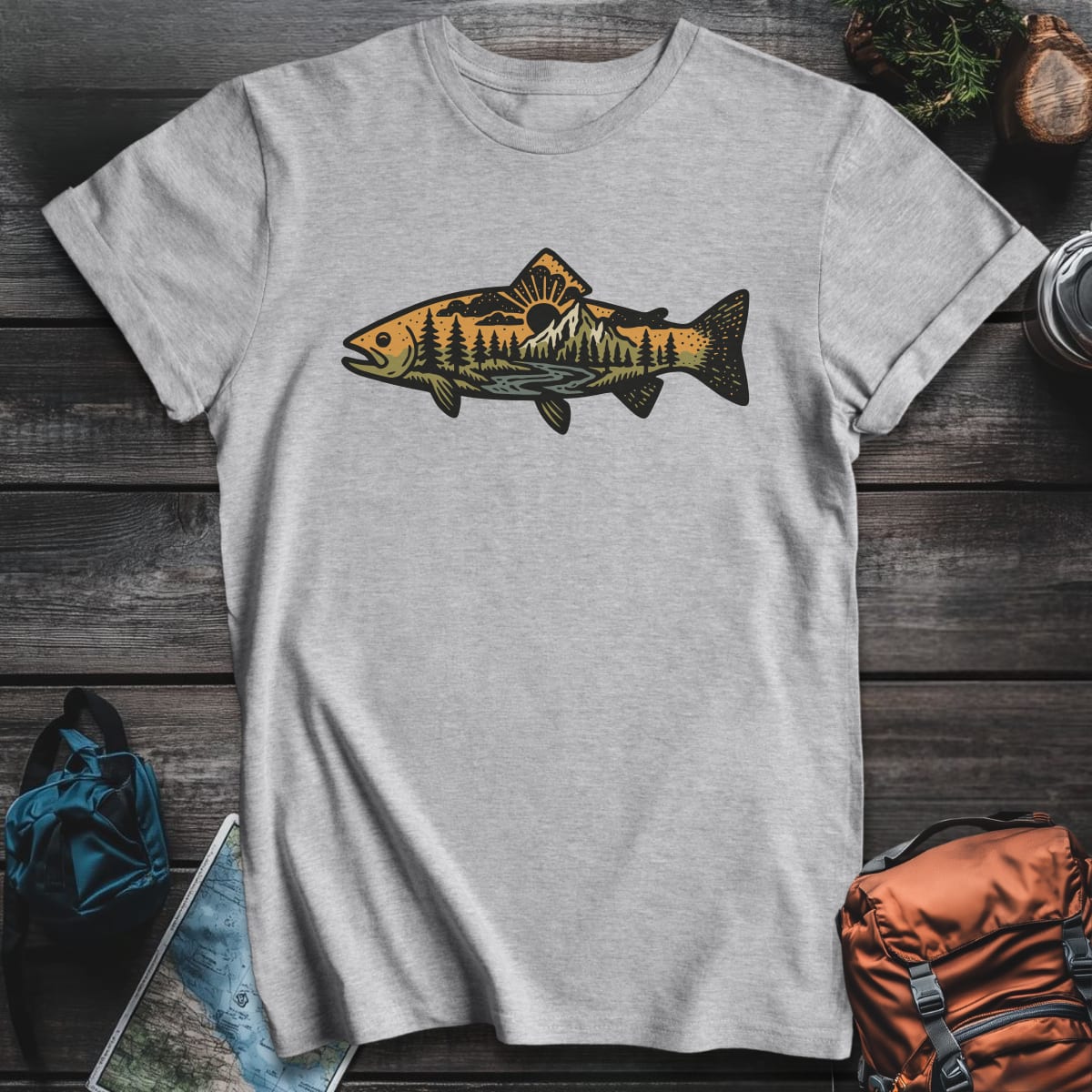 Backcountry Trout T-Shirt - Sport Grey variant