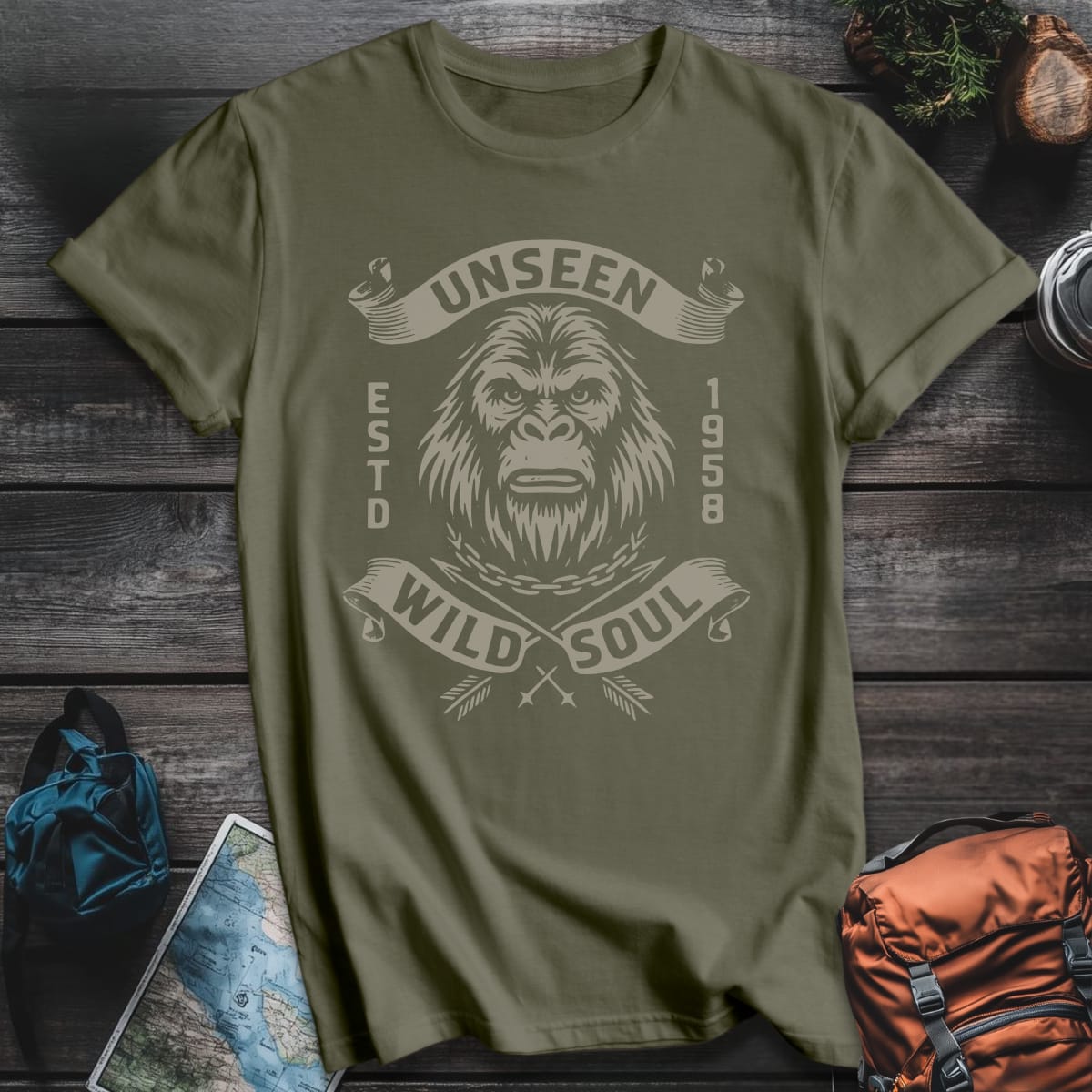 Unseen Wild Soul T-Shirt - Military Green variant