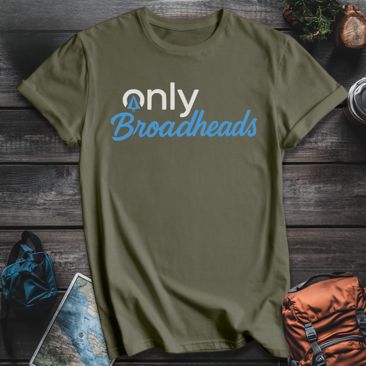 Only Broadheads T-Shirt - Military Green variant