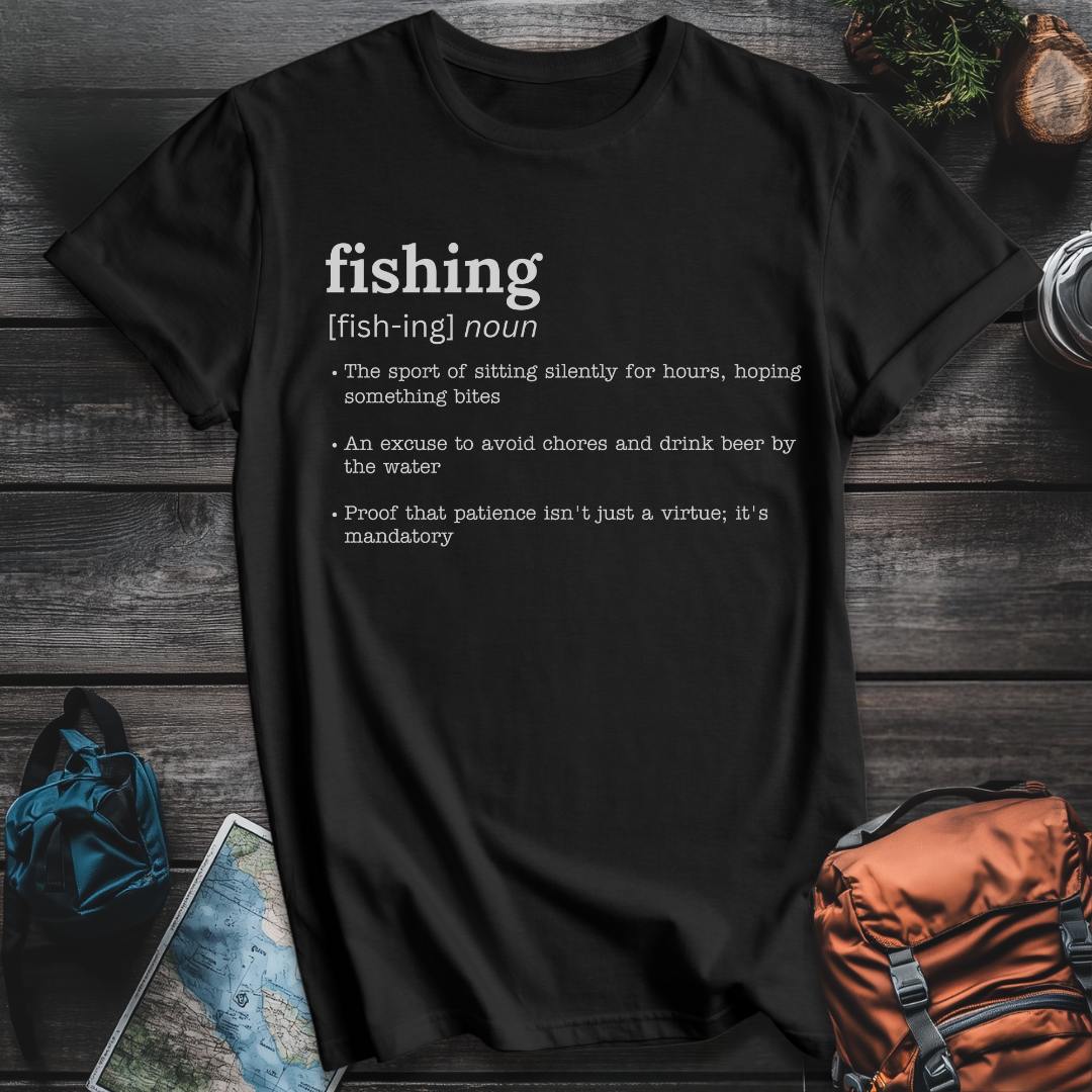 Printify T-Shirt Black / S Fishing Defined T-Shirt