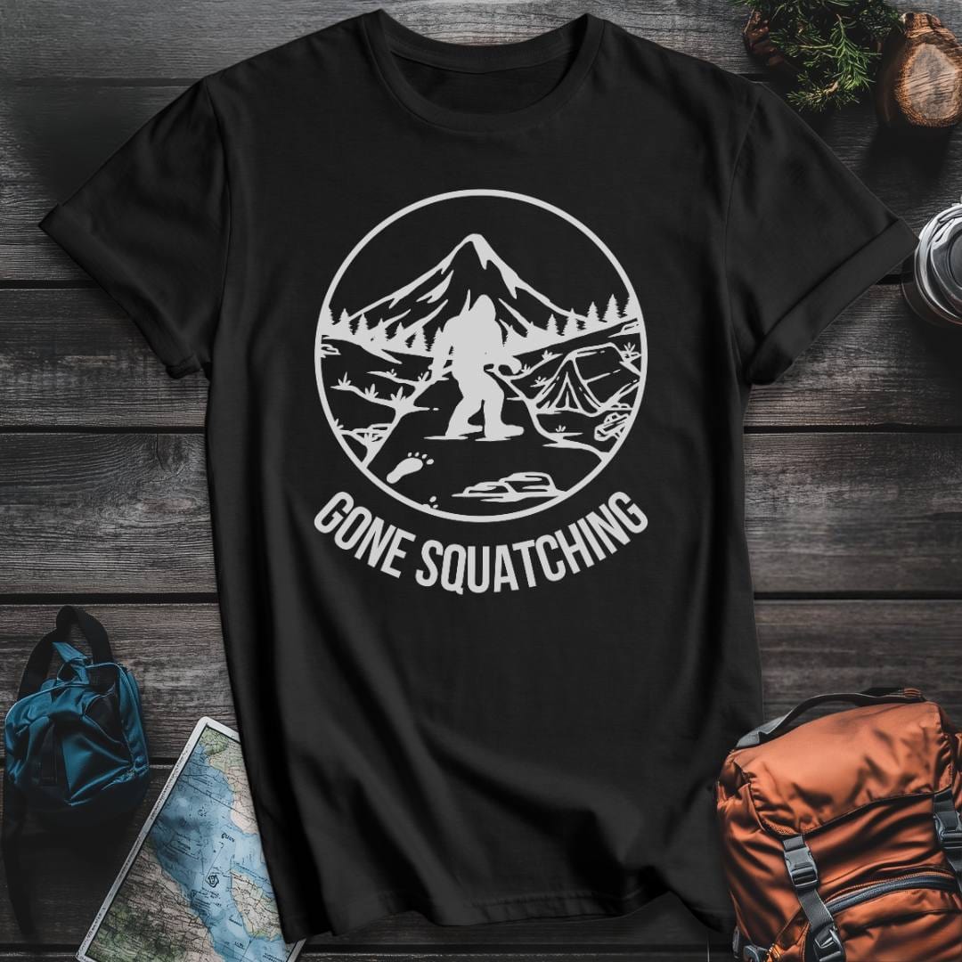 Printify T-Shirt Black / S Gone Squatching T-Shirt