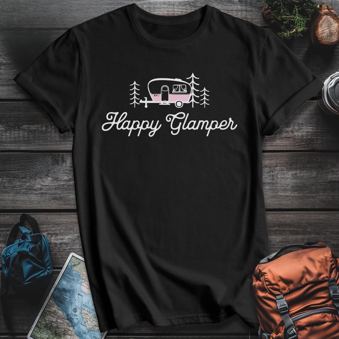 Printify T-Shirt Black / S Happy Glamper T-Shirt