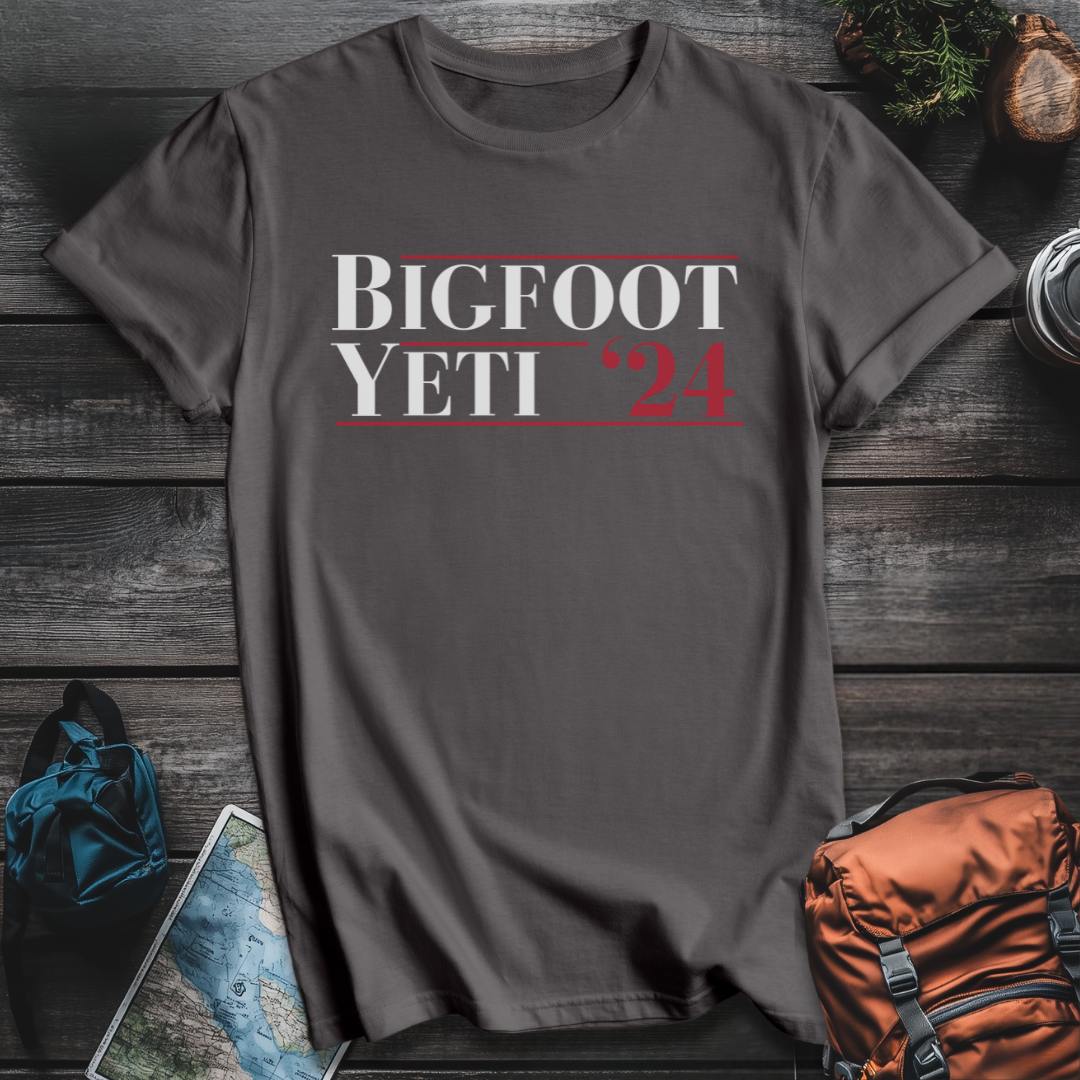 Printify T-Shirt Charcoal / S Bigfoot Yeti 2024 T-Shirt