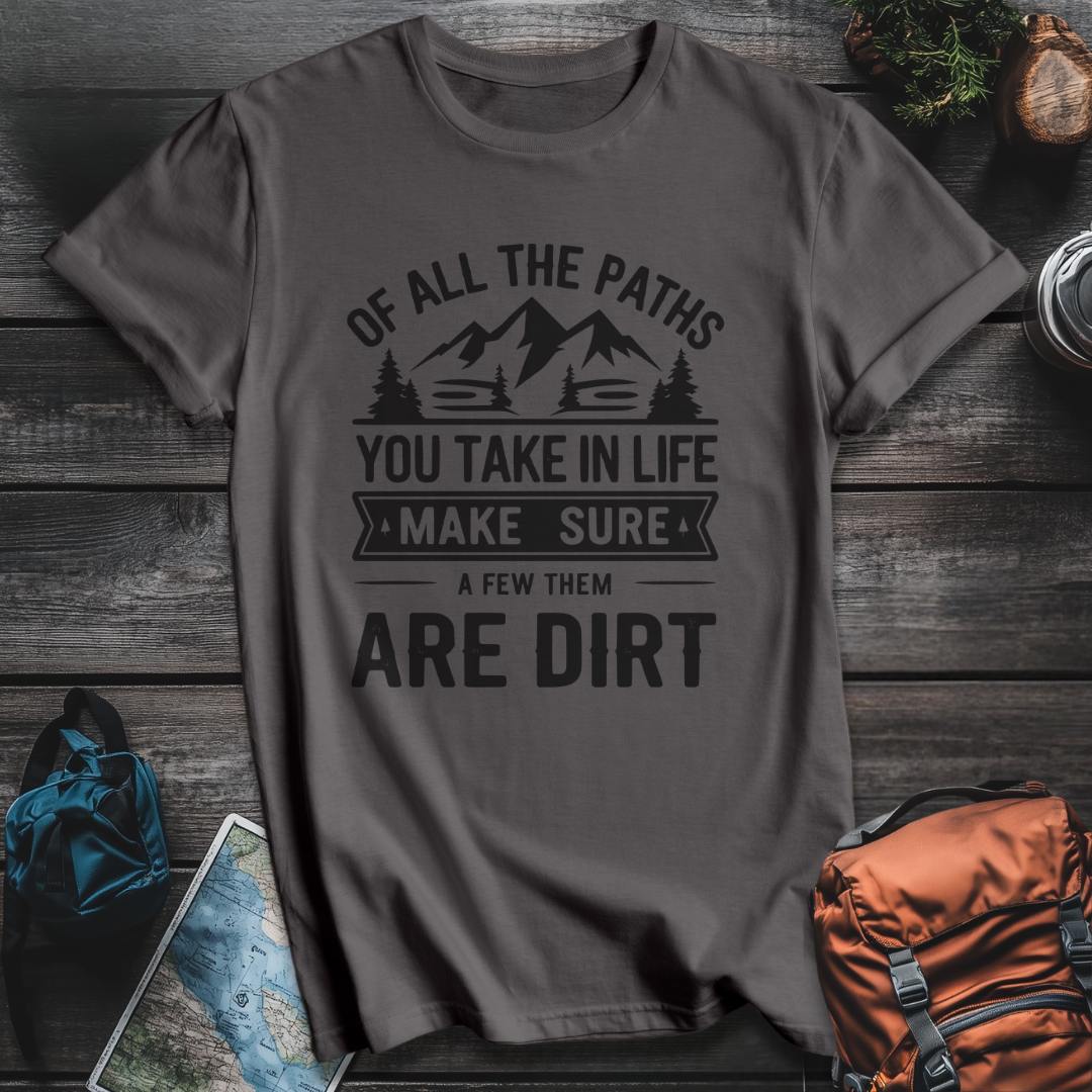 Printify T-Shirt Charcoal / S Dirt Paths T-Shirt