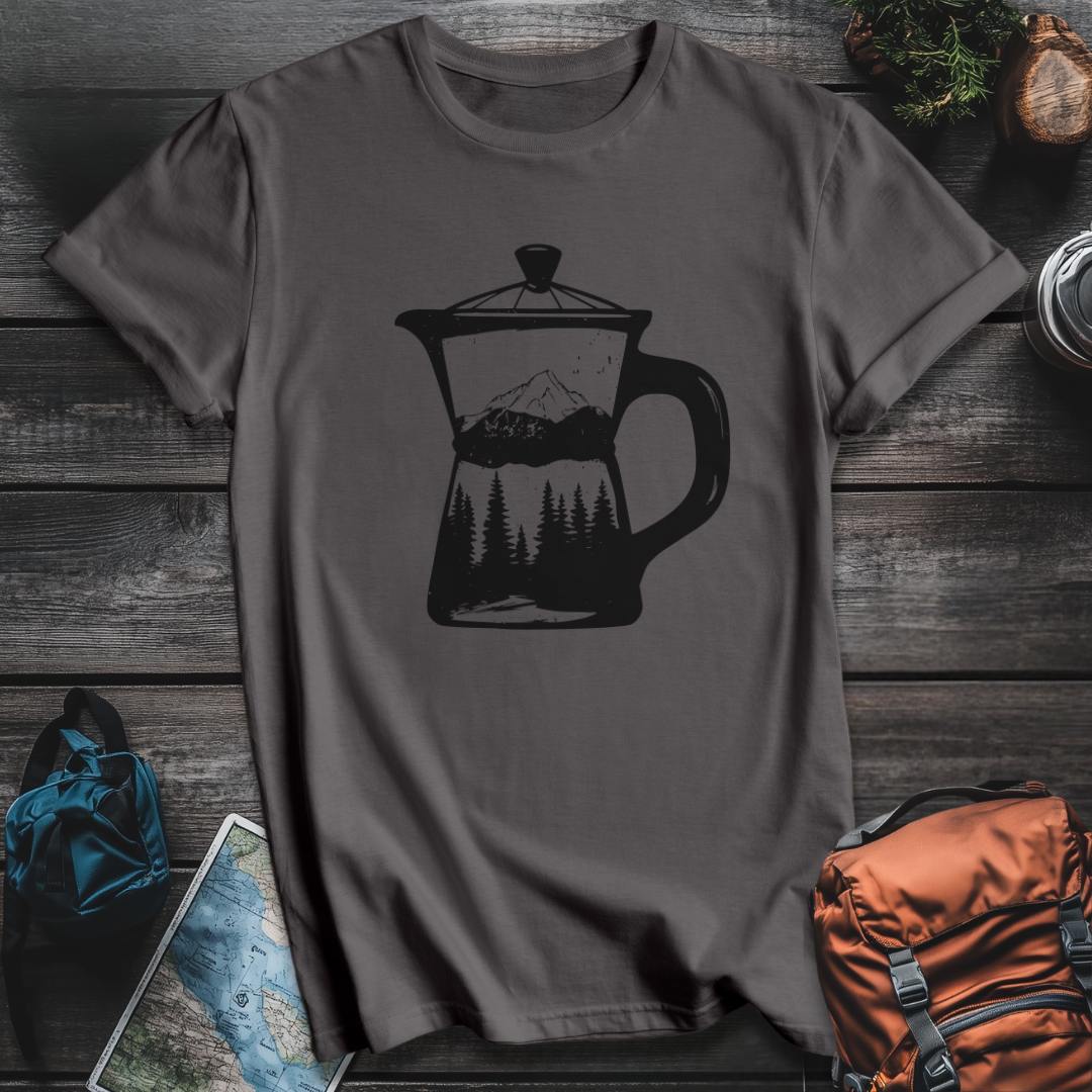 Printify T-Shirt Charcoal / S Percolator Paradise T-Shirt