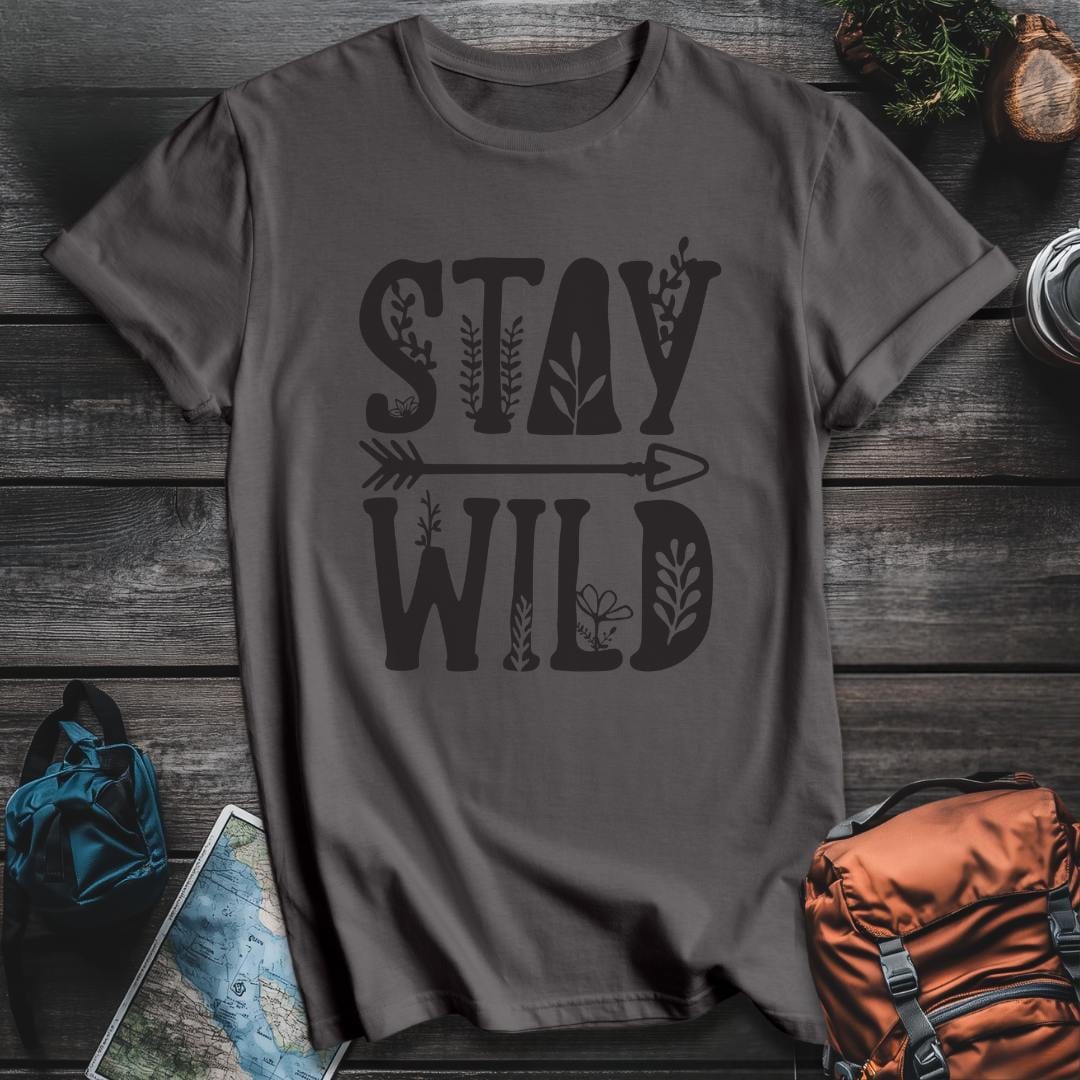 Printify T-Shirt Charcoal / S Stay Wild T-Shirt