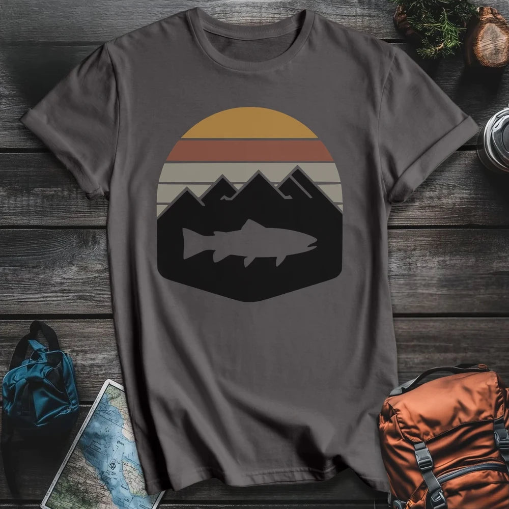 Printify T-Shirt Charcoal / S Trout Life T-Shirt