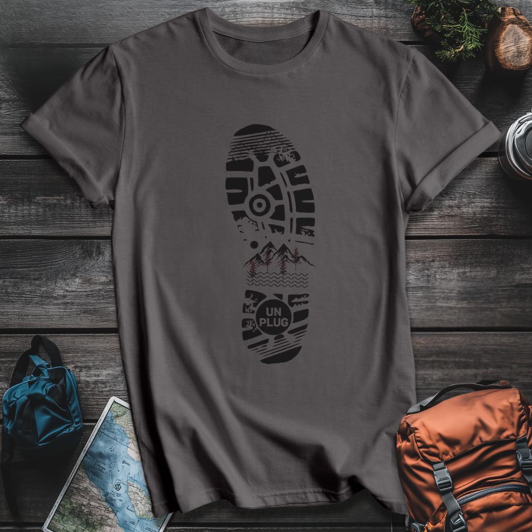 Printify T-Shirt Charcoal / S Unplug Boot T-Shirt