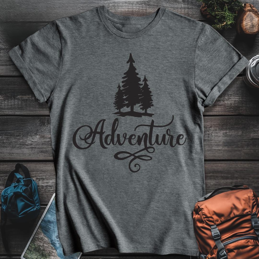 Printify T-Shirt Dark Heather / S Adventure Trees T-Shirt