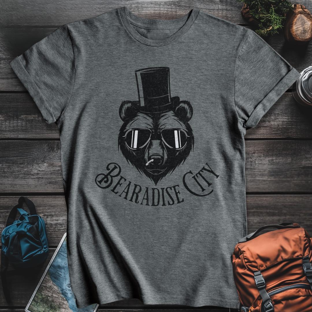 Printify T-Shirt Dark Heather / S Bearadise City T-Shirt