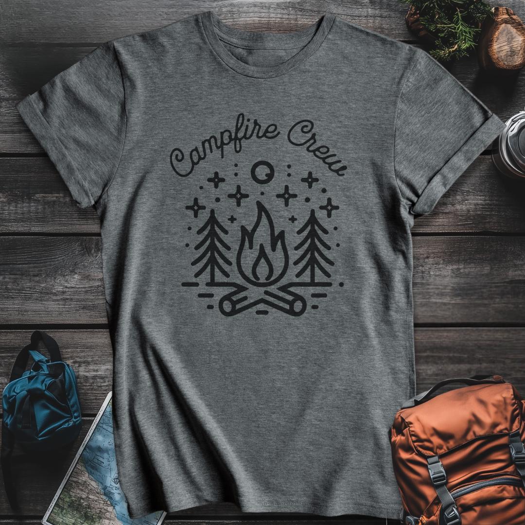 Printify T-Shirt Dark Heather / S Campfire Crew T-Shirt