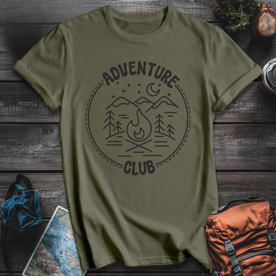Printify T-Shirt Military Green / S Adventure Club T-Shirt