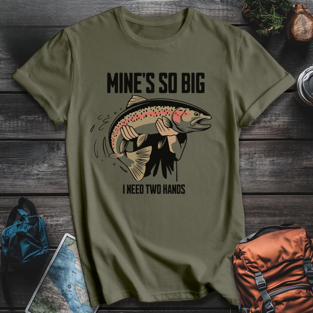 Printify T-Shirt Military Green / S Big Fish T-Shirt