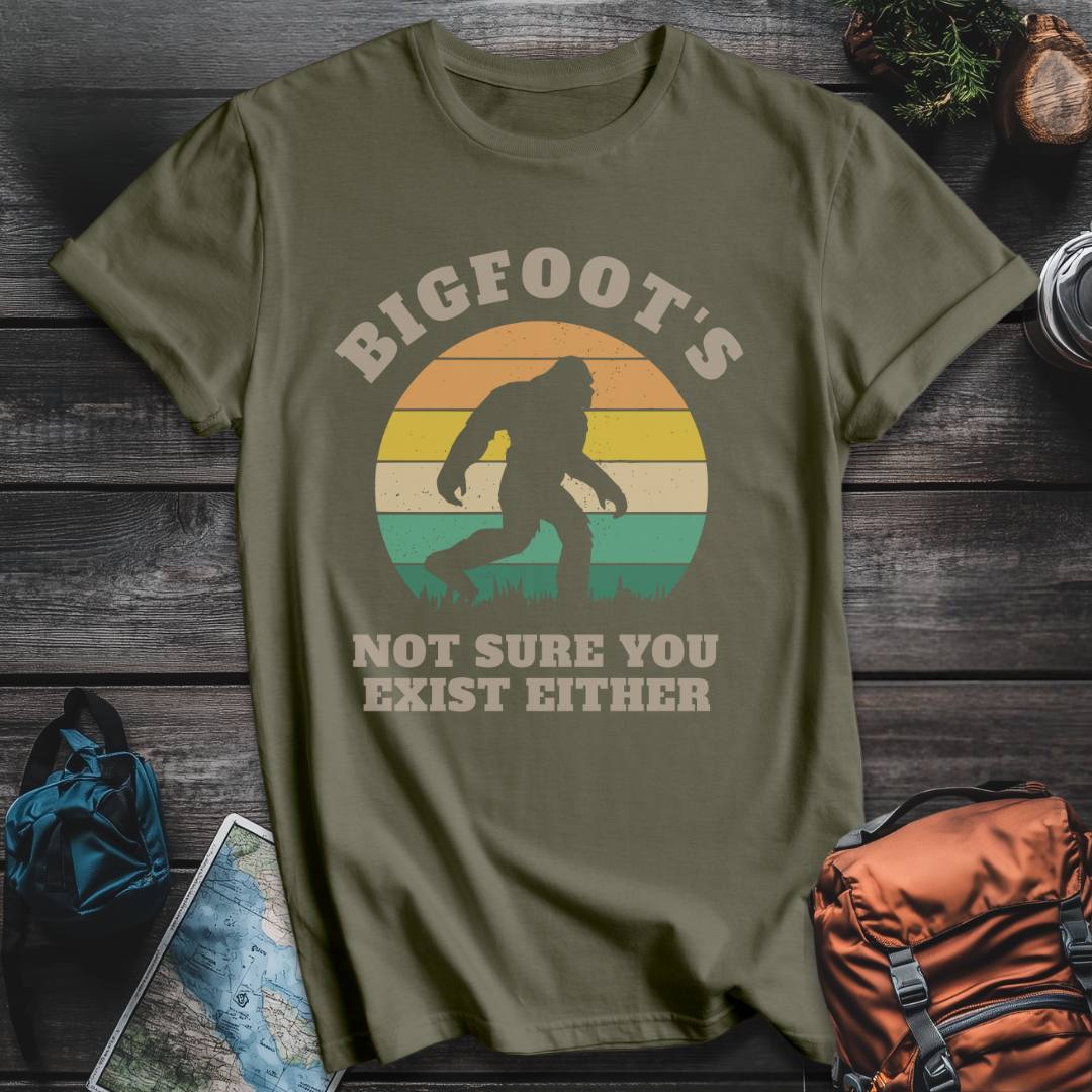 Printify T-Shirt Military Green / S Bigfoot Do You Exist T-Shirt