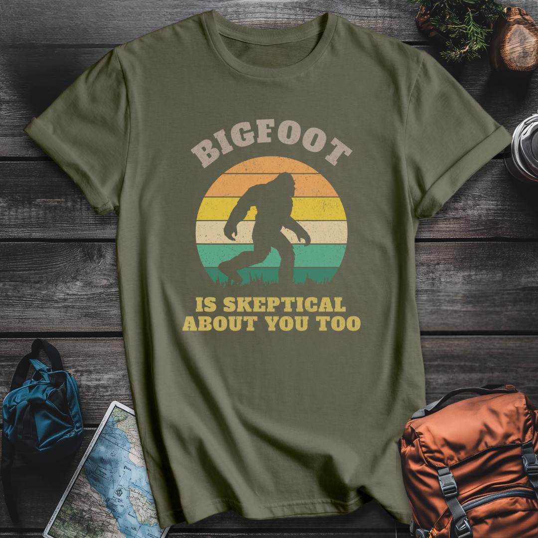 Printify T-Shirt Military Green / S Bigfoot Is Skeptical of You Vintage T-Shirt