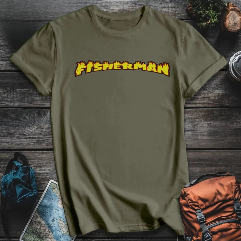 Printify T-Shirt Military Green / S Fisherman T-Shirt