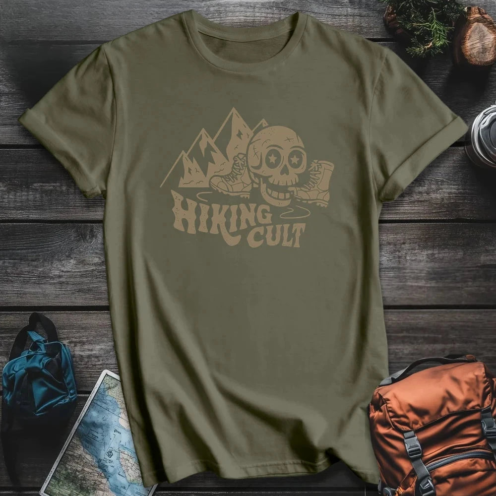 Printify T-Shirt Military Green / S Hiking Cult