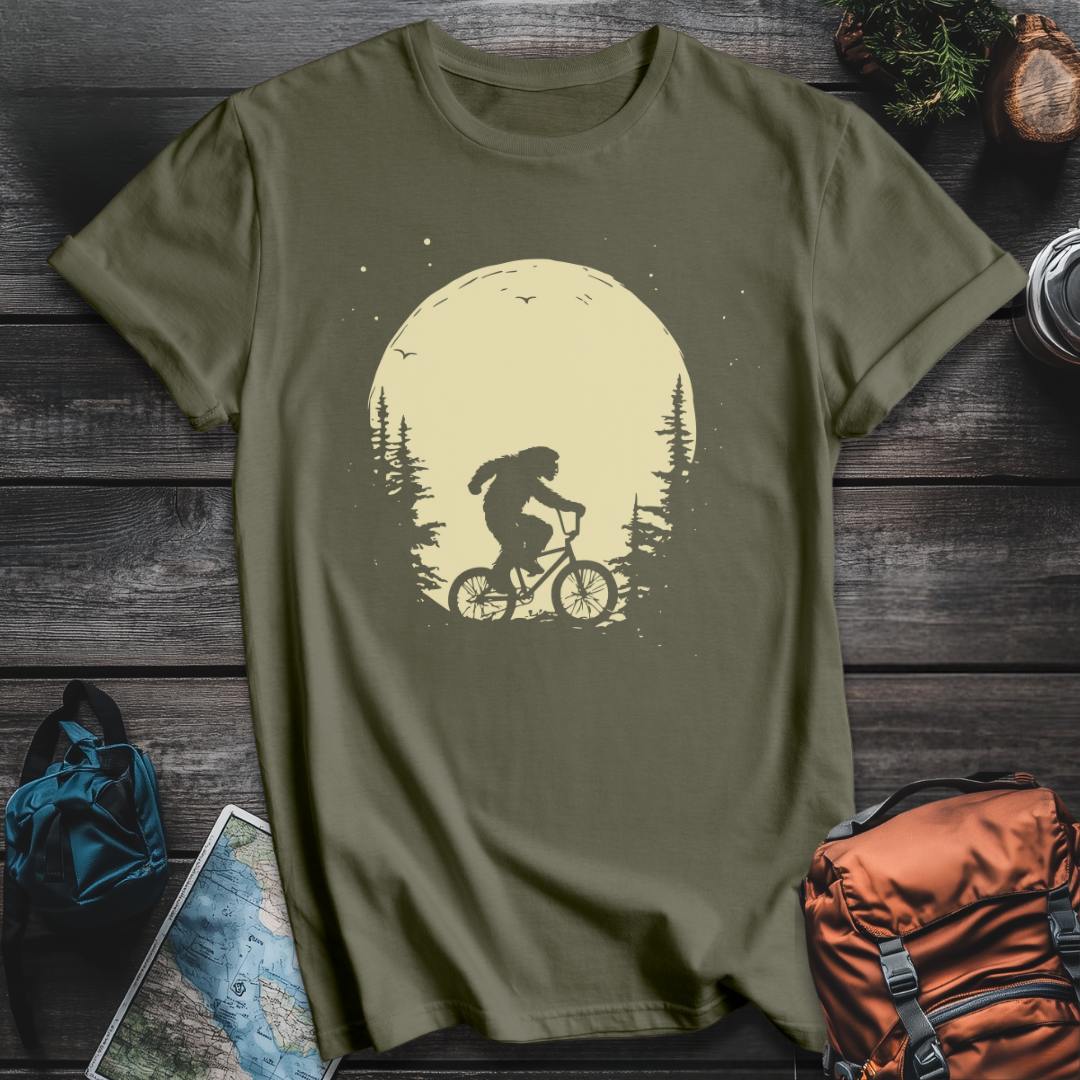Printify T-Shirt Military Green / S Moonlit Rider T-Shirt