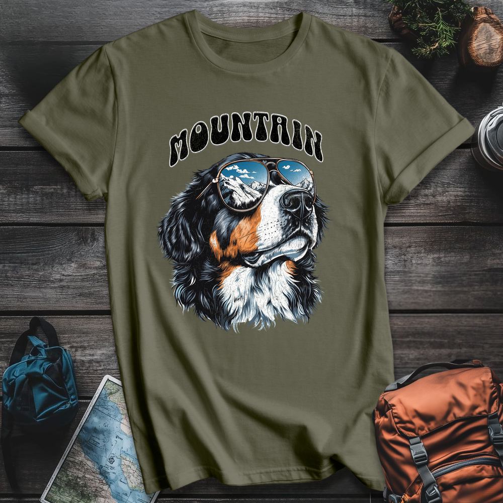 Printify T-Shirt Military Green / S Mountain Dog T-Shirt