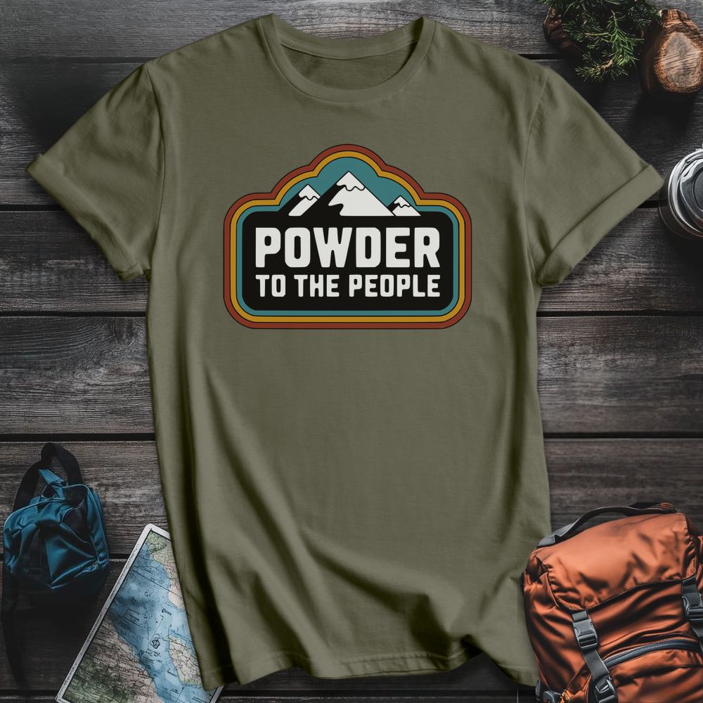 Printify T-Shirt Military Green / S Powder To The People T-Shirt