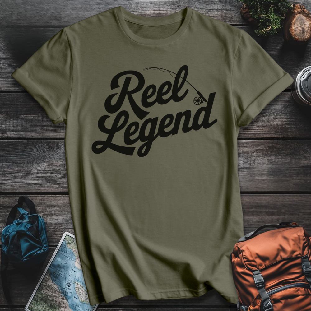 Printify T-Shirt Military Green / S Reel Legend T-Shirt