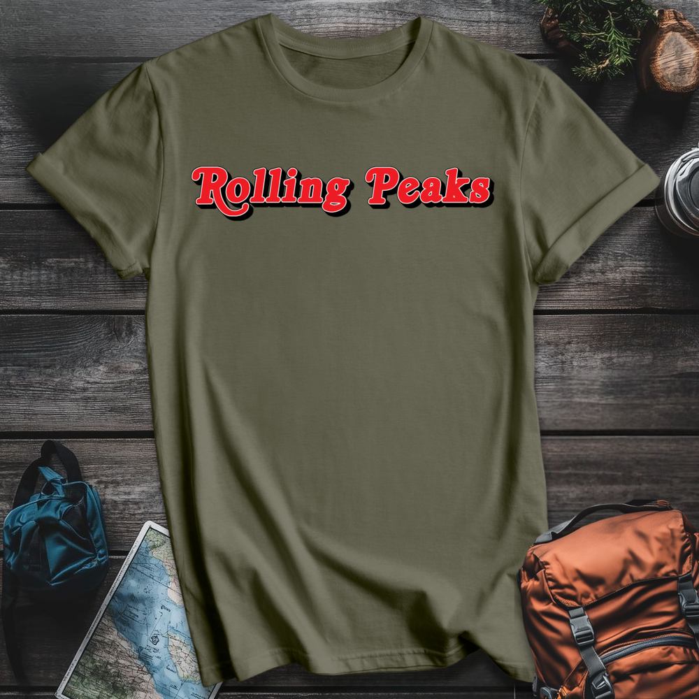Printify T-Shirt Military Green / S Rolling Peaks T-Shirt
