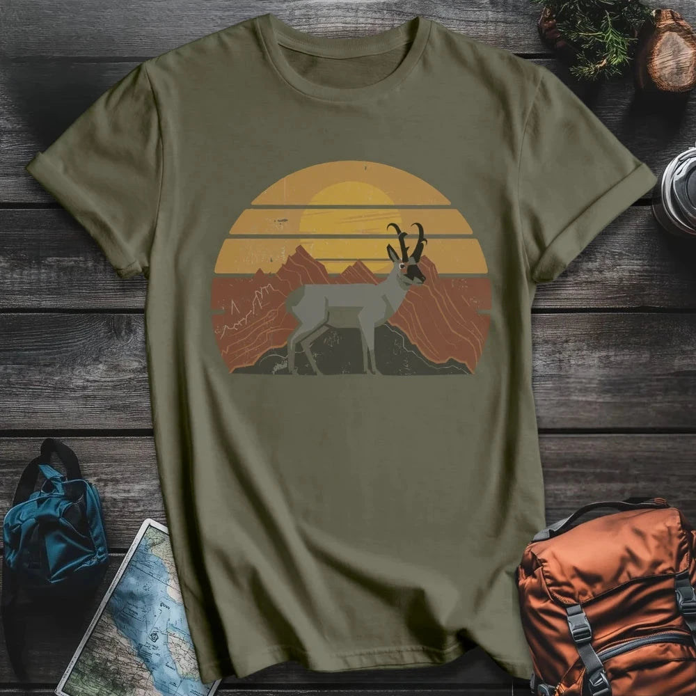 Printify T-Shirt Military Green / S Speed Goat T-Shirt