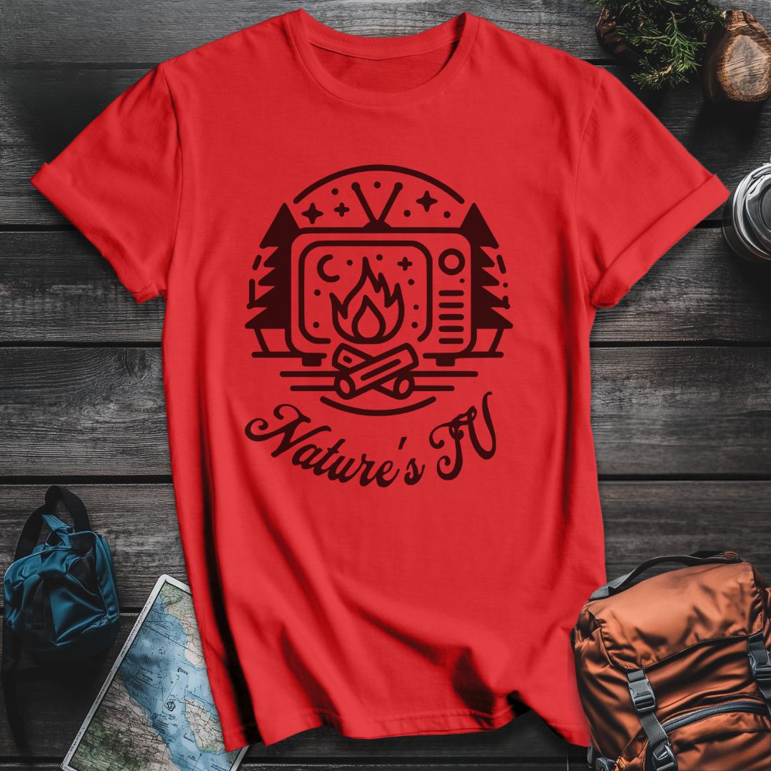 Printify T-Shirt Red / S Nature's TV T-Shirt