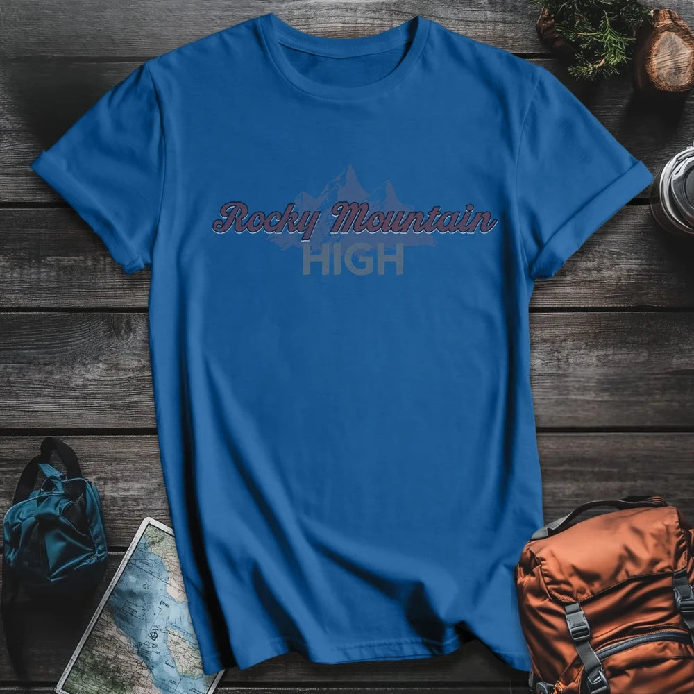 Printify T-Shirt Royal / S Rocky Mountain High T-Shirt