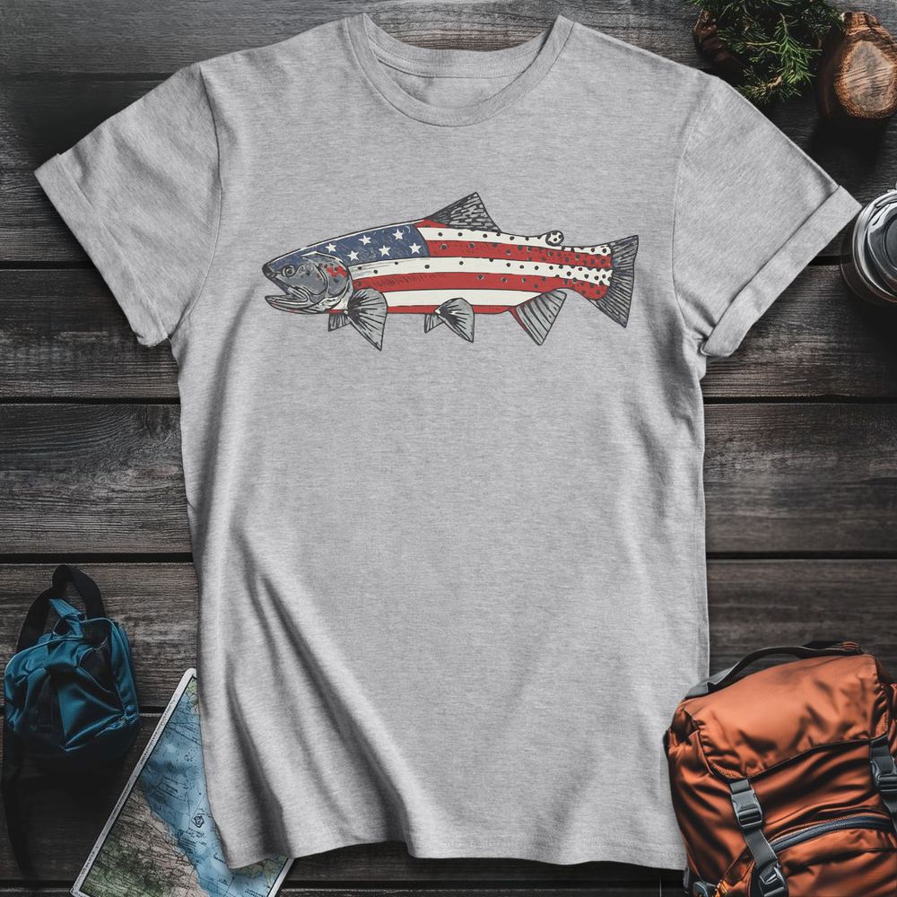 Printify T-Shirt Sport Grey / S Patriot Trout T-Shirt