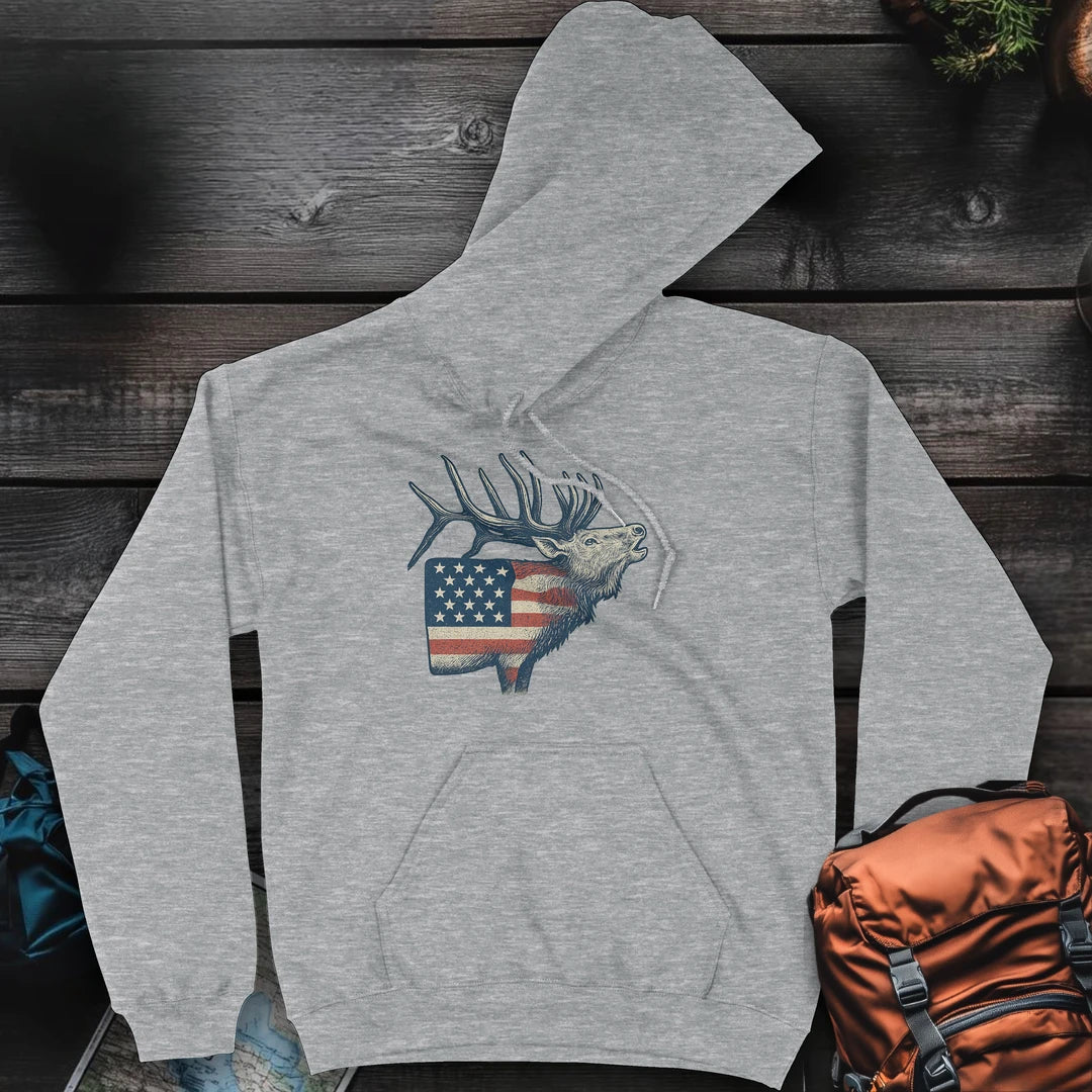 American Flag Elk - Sport Grey