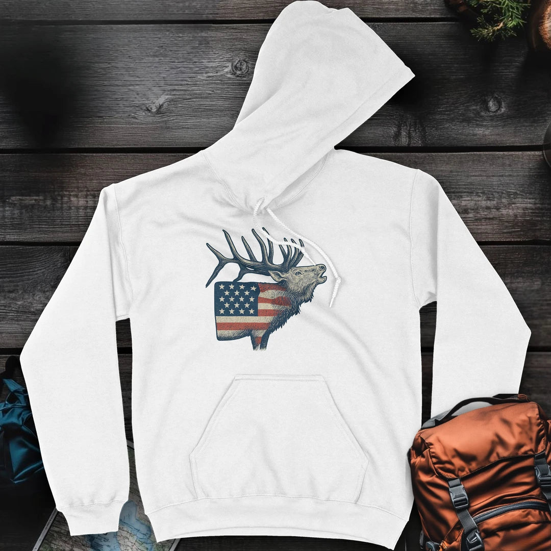 American Flag Elk - White