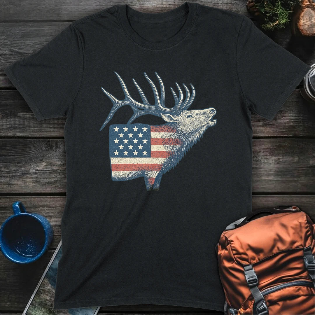 American Flag Elk - Black