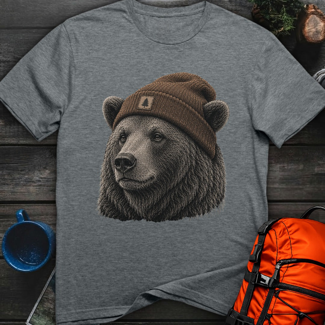 Bear in a Beanie - Dark Heather