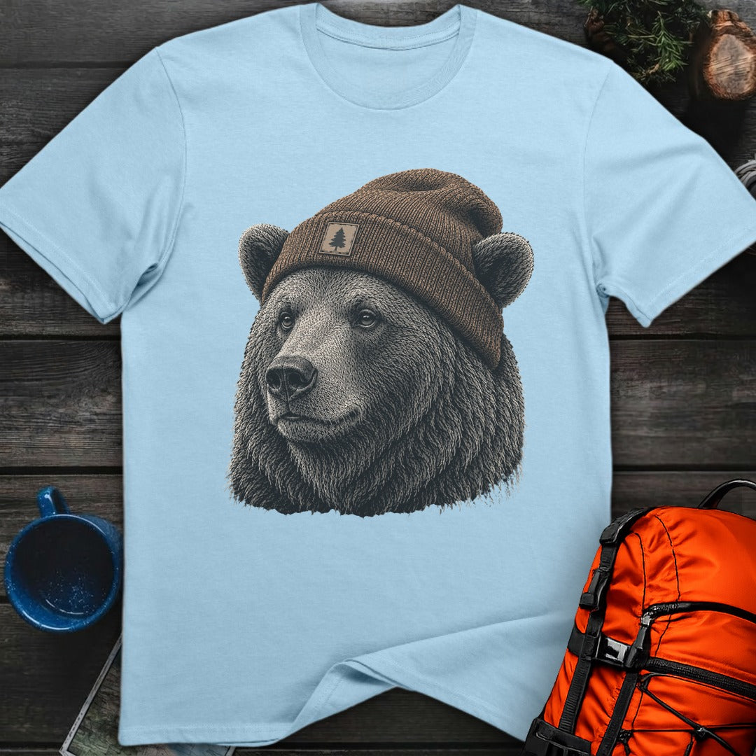 Bear in a Beanie - Light Blue