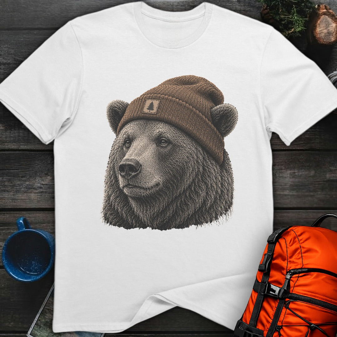 Bear in a Beanie - White