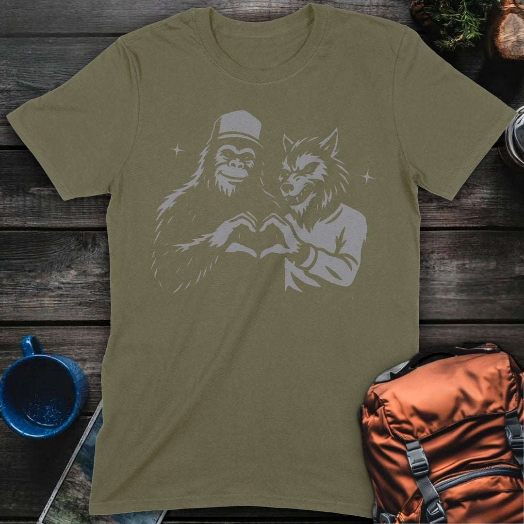 Bigfoot and Werewolf - Military Green