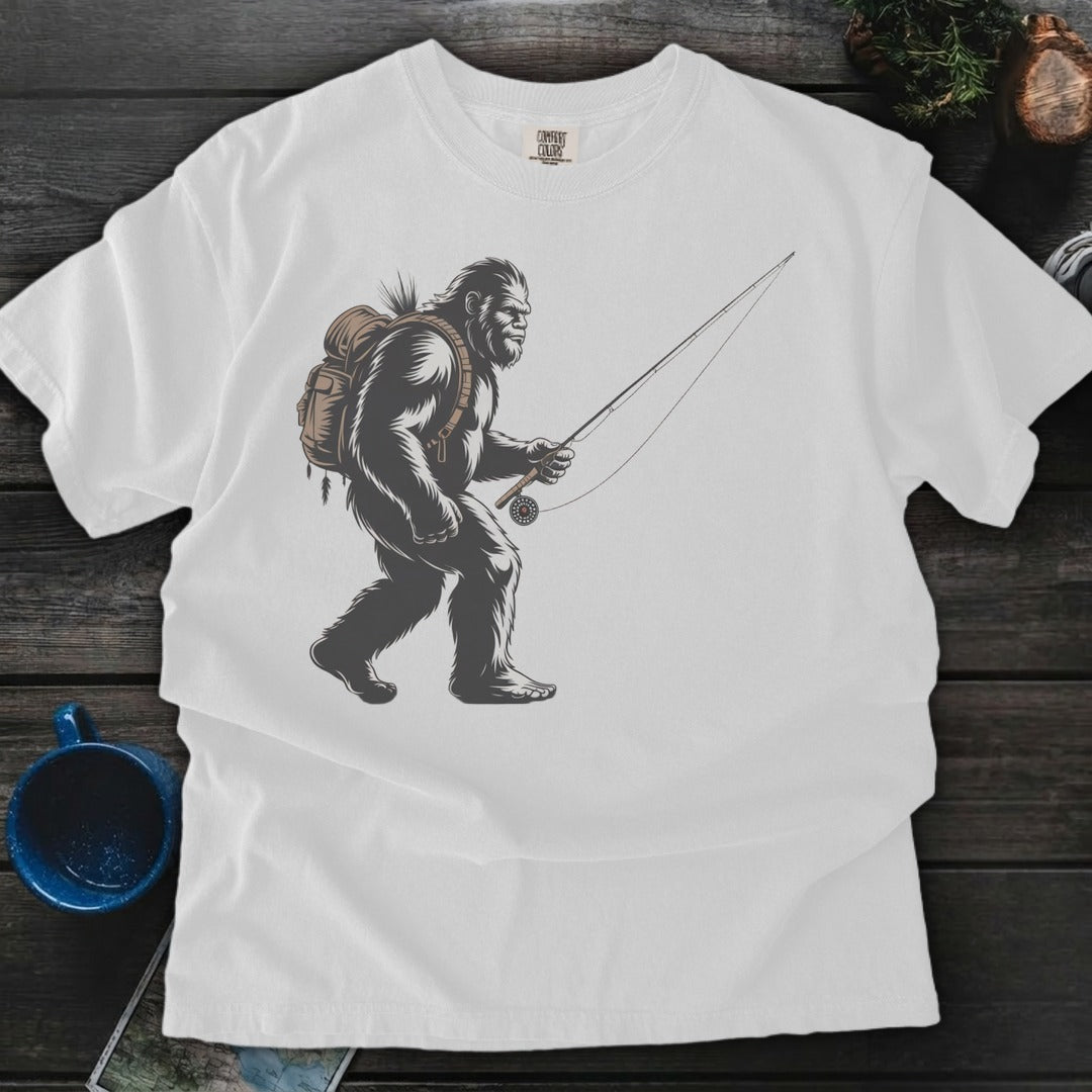 Bigfoot Fly Fisherman - White