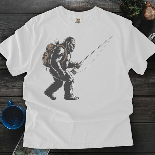 Bigfoot Fly Fisherman - White