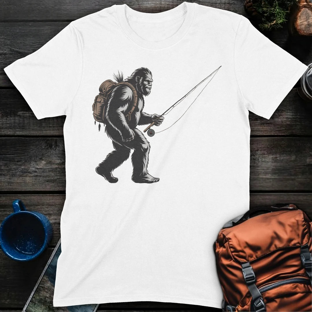 Bigfoot Fly Fisherman - White