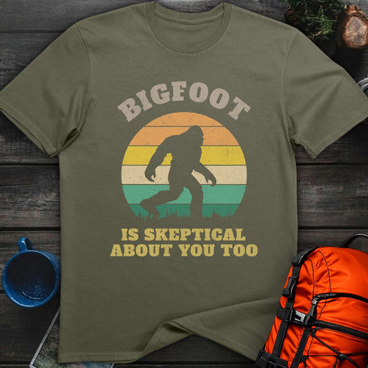 Bigfoot Is Skeptical of You Vintage - Military Green