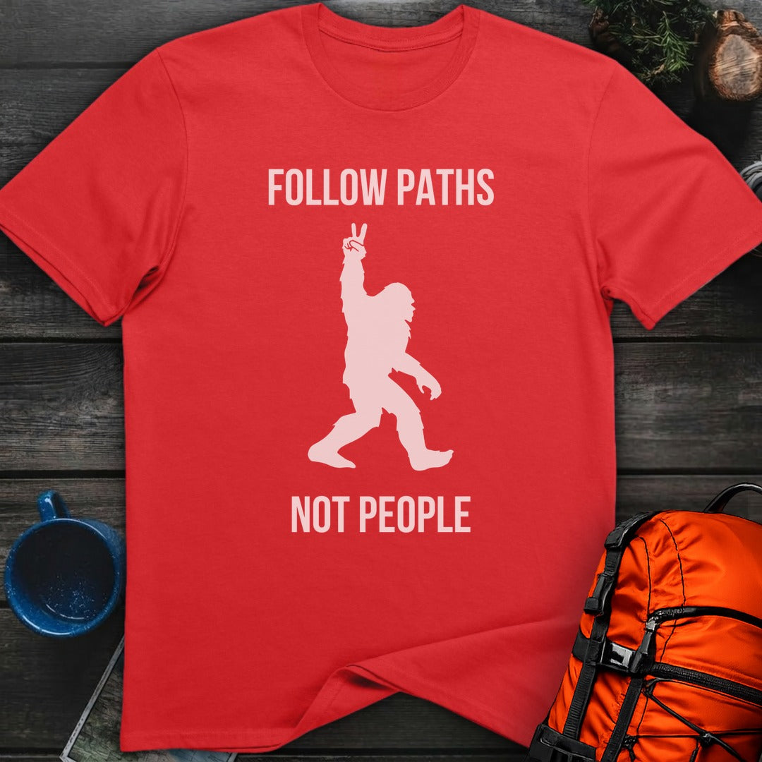 Bigfoot Paths Not People - Red