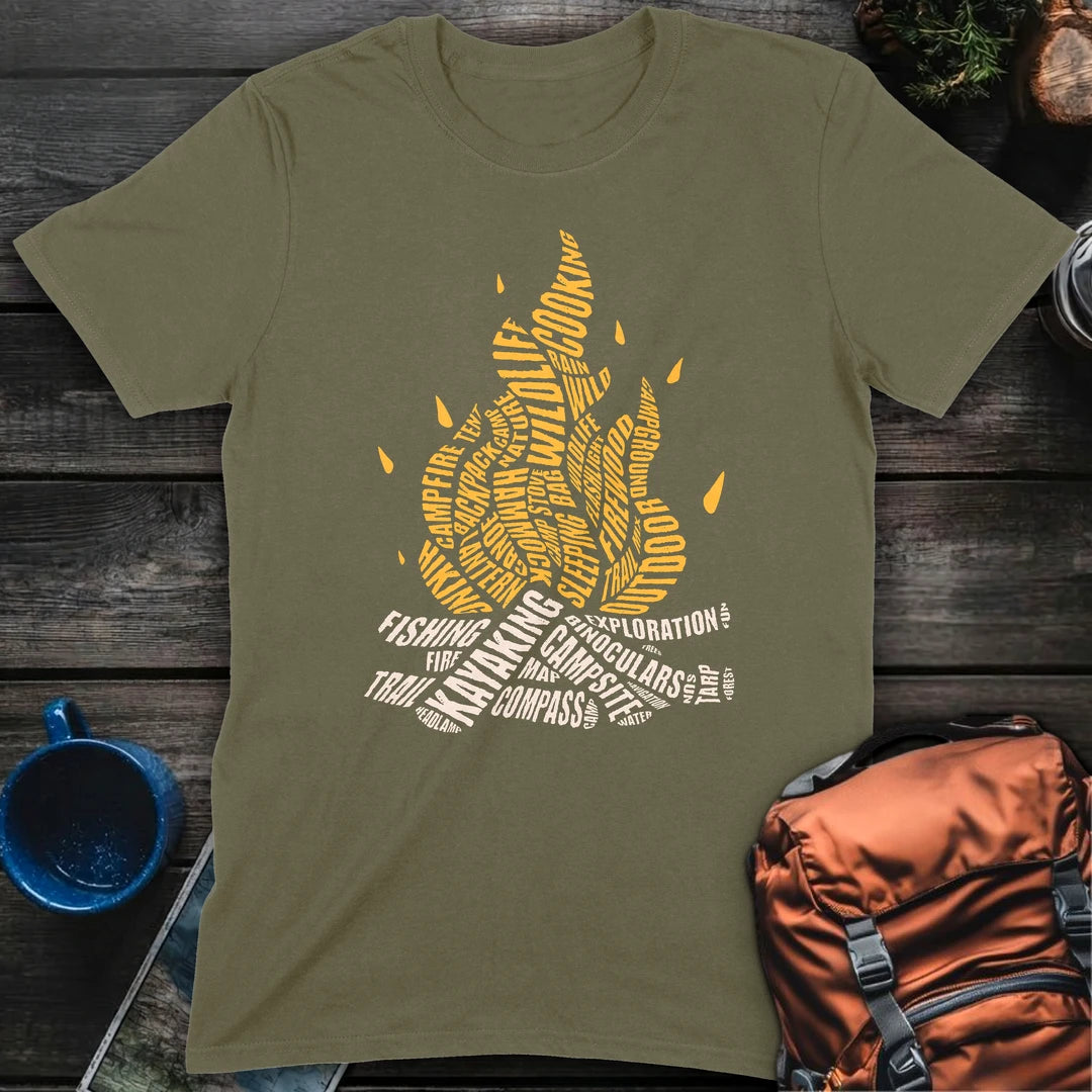 Campfire Words - Military Green