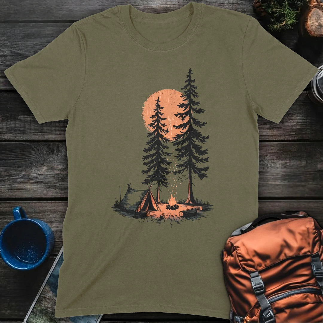 Camping Pines - Military Green