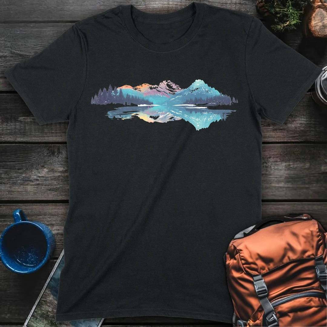 Colored Mountainscape - Black