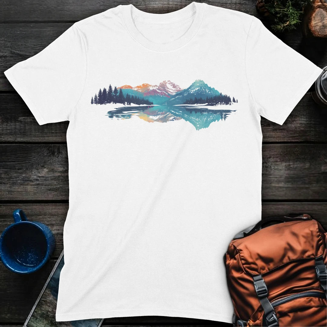 Colored Mountainscape - White