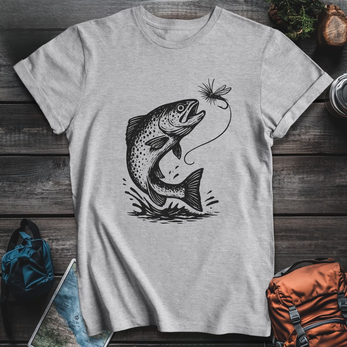 Trout Strike T-Shirt - Sport Grey variant