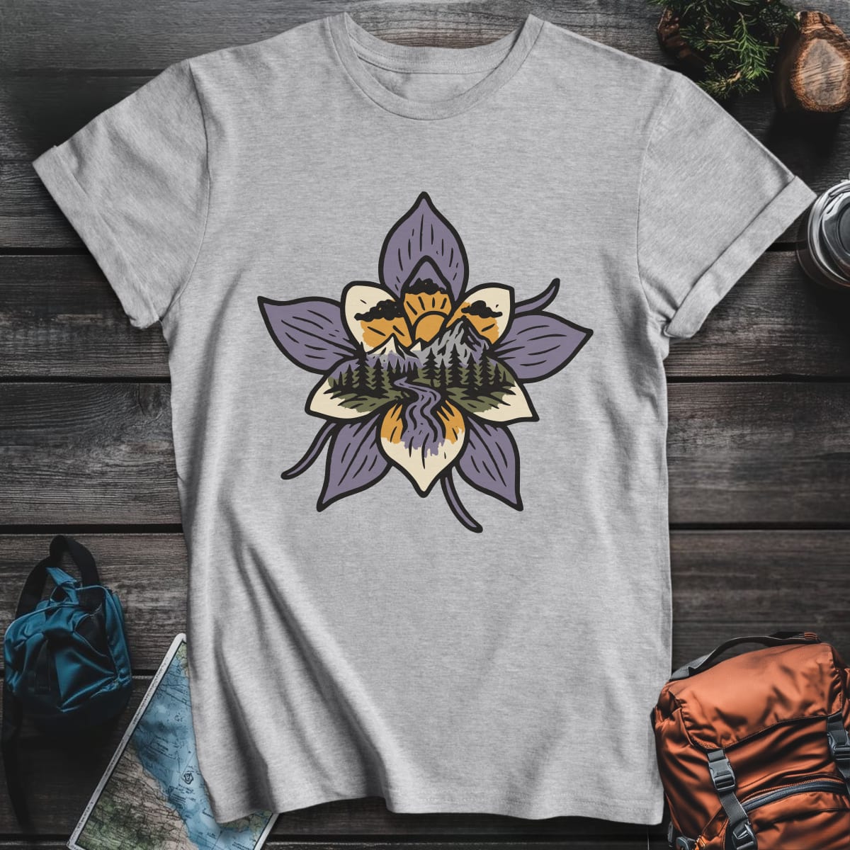 Columbine Mountain T-Shirt - Sport Grey variant
