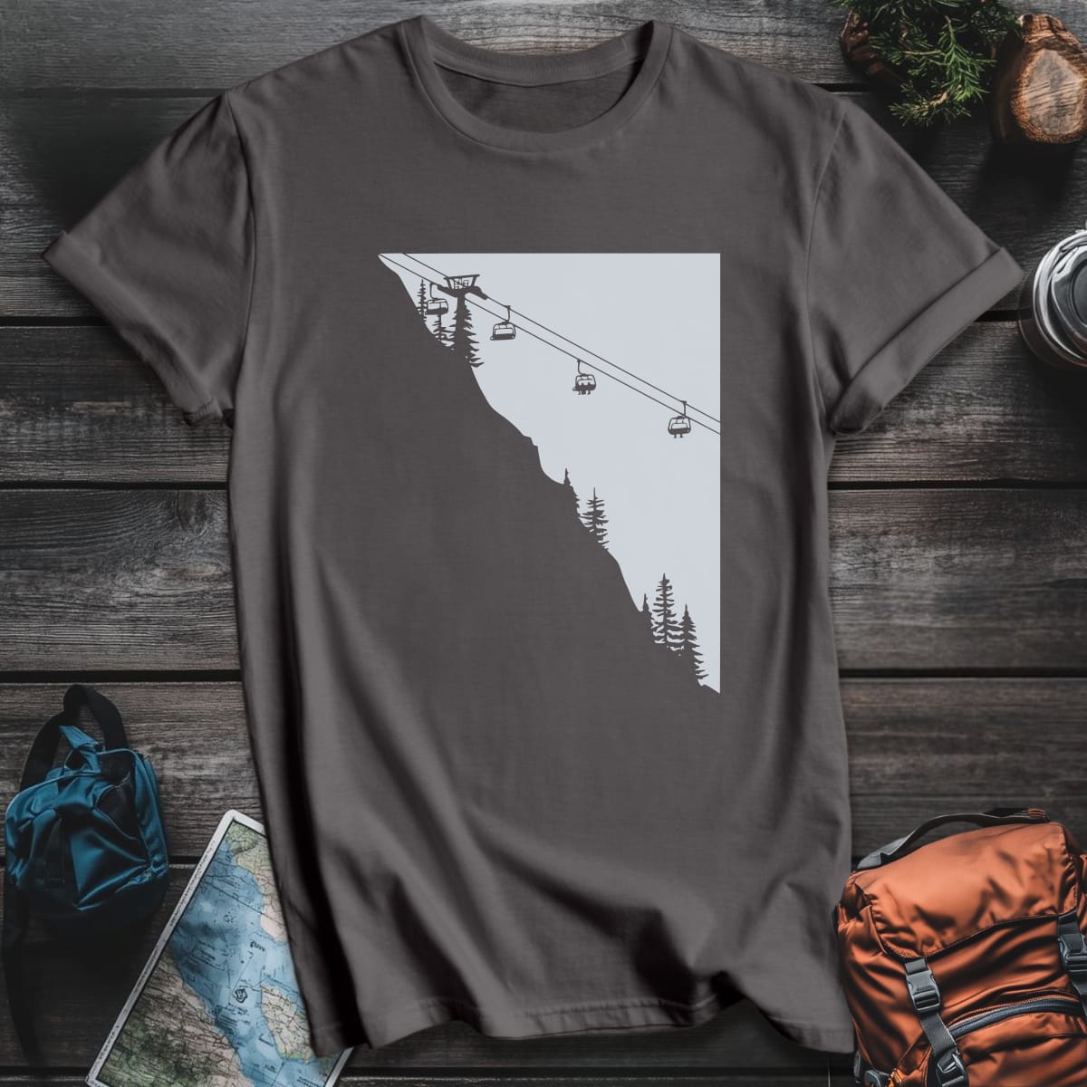 Lift Line T-Shirt - Charcoal variant