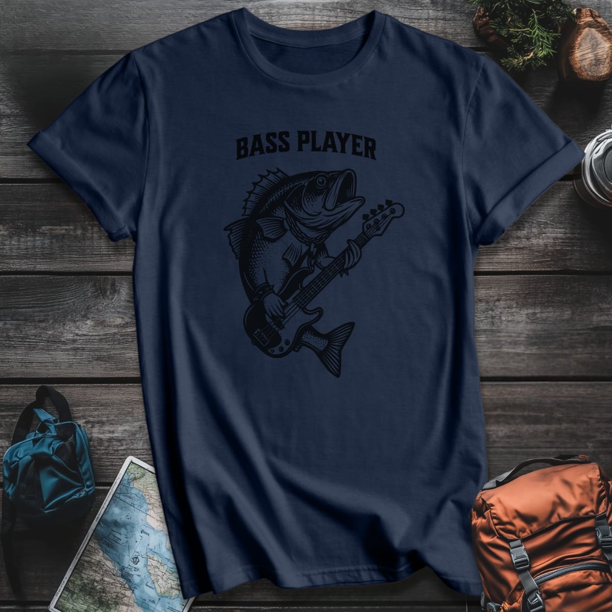 Bass Player T-Shirt - Navy variant